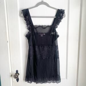 Victoria’s Secret VS Very Sexy Sheer Black Lace Bodycon Lingerie Slip Dress 2007